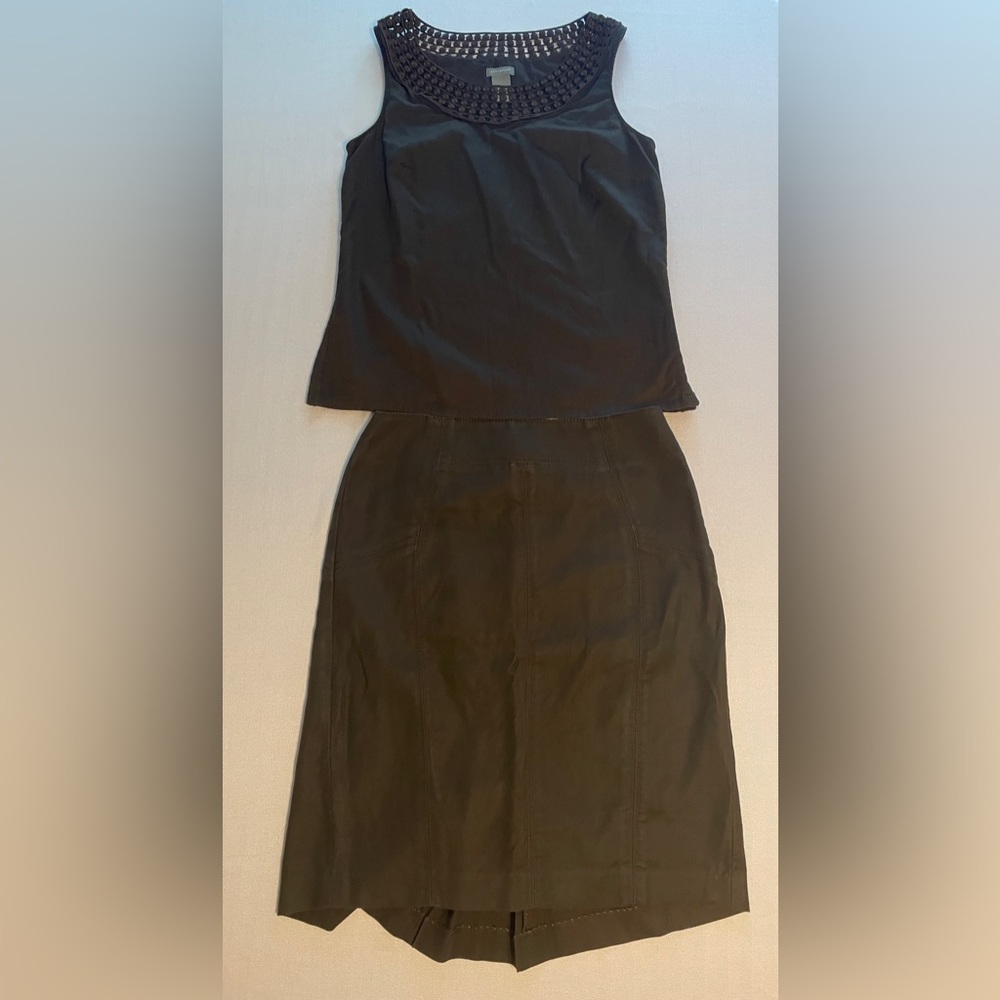 Ann Taylor Brown Pencil Skirt